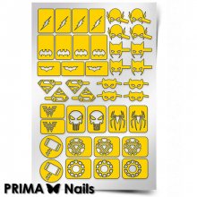 PrimaNails, Трафарет для дизайна ногтей - Супергерои