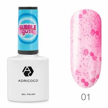 AdriCoco, Гель-лак Bubble gum №01 - Малиновый джем (8 мл)