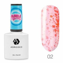 AdriCoco, Гель-лак Bubble gum №02 - Сладкий арбуз (8 мл)