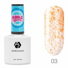 AdriCoco, Гель-лак Bubble gum №03 - Веселый мандарин (8 мл)