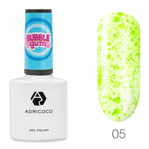 AdriCoco, Гель-лак Bubble gum №05 - Кислотный лимон (8 мл) купить в ...