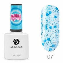AdriCoco, Гель-лак Bubble gum №07 - Морозная голубика (8 мл)