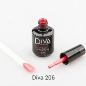 Diva, Gel color - Гель-лак №206 (15 мл.)