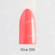 Diva, Gel color - Гель-лак №206 (15 мл.)