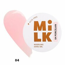 Milk, Modeling cool gel - Бескислотный холодный гель для моделирования и укрепления №04 Porcelain (15 г.)