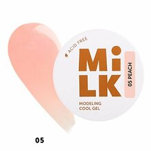 Milk, Modeling cool gel - Бескислотный холодный гель для моделирования и укрепления №05 Peach (15 г.)