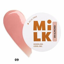 Milk, Modeling cool gel - Бескислотный холодный гель для моделирования и укрепления №09 Almond (15 г.)