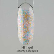 Hit gel, Bloomy base - Цветная база с конфетти №04 (9 мл)