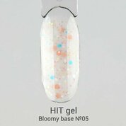 Hit gel, Bloomy base - Цветная база с конфетти №05 (9 мл)