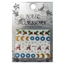 Nail Accessory, 3D Стикер J&Z (New Year) - E024