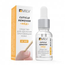 MILV, Сuticle remover - Средство для удаления ороговевшей кожи, Мёд (15 мл.)