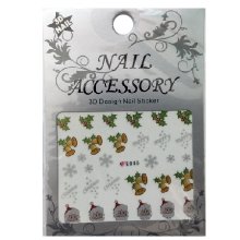 Nail Accessory, 3D Стикер J&Z (New Year) - E040