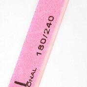 TNL, Пилка для ногтей узкая 180/240 высокое качество (розовая, 10 шт.)