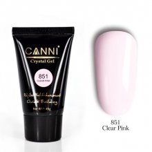 Canni, Crystal PolyGel  - Полигель Clear Pink №851 (45 гр.)