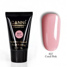Canni, Crystal PolyGel - Полигель Coral Pink №857 (45 гр.)