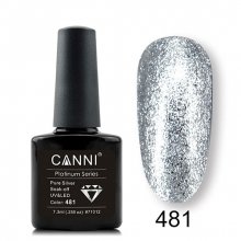 Canni, Platinum Gel Polish  - Гель-лак Pure Silver №481 (7.3 мл)