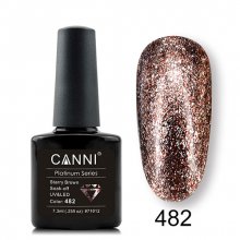 Canni, Platinum Gel Polish - Гель-лак Starry Brown №482 (7.3 мл)