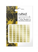 ruNail, Наклейки для дизайна ногтей (золотые) № 1455