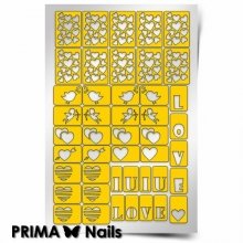 PrimaNails, Трафарет для дизайна ногтей - День Влюбленных