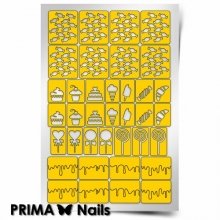 PrimaNails, Трафарет для дизайна ногтей - Кондитерская