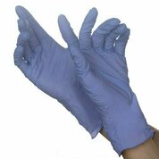 Benovy, Перчатки нитриловые текстурированные на пальцах сиренево-голубые BS (M, 100 шт)