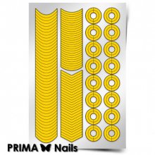 PrimaNails, Трафарет для дизайна ногтей - Френч и лунки. Классика