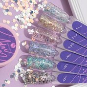 AdriCoco, Adri Shine - Гель для дизайна светоотражающий с голографическим глиттером №01 (5 мл)