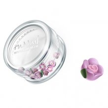 ruNail, Дизайн для ногтей: пластиковые цветы 0351 (чайная роза, сиреневый), 10 штук