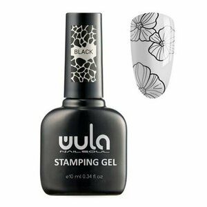 WULA Nailsoul, Stamping gel - Гель-лак для стемпинга (черный, 10 мл)