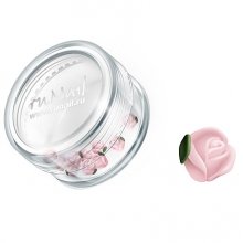 ruNail, Дизайн для ногтей: пластиковые цветы 0373 (голландская роза, нежно-розовый), 10 штук