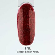 TNL, Гель-лак светоотражающий - Secret beach №16 Страстная бестия (10 мл)
