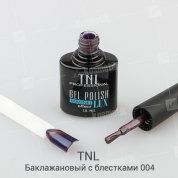 TNL, Гель-лак Magnet LUX №04 - Баклажановый с блестками (10 мл.)