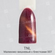 TNL, Гель-лак Magnet LUX №07 - Малиново-вишневый с блестками (10 мл.)