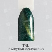 TNL, Гель-лак Magnet LUX №09 - Изумрудный с блестками (10 мл.)