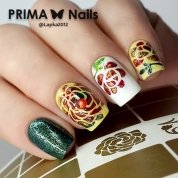 PrimaNails, Трафарет для дизайна ногтей - Цветочный микс 1