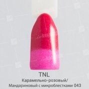 TNL, Гель-лак - Thermo Effect №43 Карамельно-розовый/Мандариновый с микроблёстками (10 мл.)