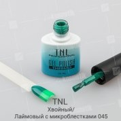 TNL, Гель-лак - Thermo Effect №45 Хвойный/Лаймовый с микроблёстками (10 мл.)