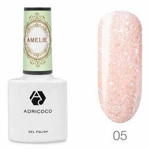 AdriCoco, Гель-лак с перламутровой поталью Amélie - Персиковое парфе №05 (8 мл)