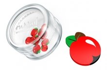 ruNail, Дизайн для ногтей: резиновые аппликации 0694 (яблоки, красный)