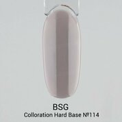 BSG, Цветная жесткая база Colloration Hard №114 - Пастельно-серый (20 мл)