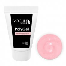 Vogue Nails, PolyGel прозрачно-розовый G028 (10 мл.)