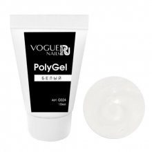 Vogue Nails, PolyGel белый G024 (10 мл.)