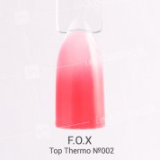 F.O.X, Top Thermo - Топовое термопокрытие для ногтей, с липким слоем №002 (6 ml.)