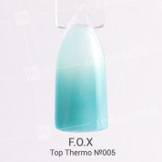F.O.X, Top Thermo - Топовое термопокрытие для ногтей, с липким слоем №005 (6 ml.)