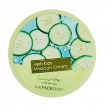 The Face Shop, Herb Day Massage Cream-Cucumber - Очищающий массажный крем с экстрактом огурца (150 мл.)