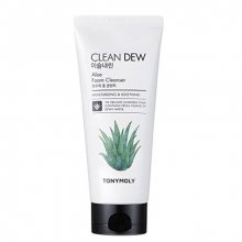 TONY MOLY, Clean Dew Aloe Foam Cleanser - Пенка для умывания с экстрактом алоэ (180 мл.)