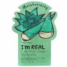TONY MOLY, I`m Real Aloe Mask Sheet - Тканевая маска с экстрактом алоэ (21 мл.)