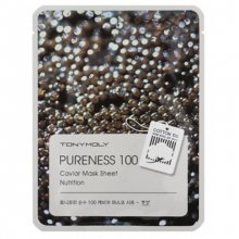 TONY MOLY, Pureness 100 Caviar Mask Sheet - Тканевая маска с экстрактом черной икры (21 мл.)