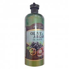 3W CLINIC, Olive and Argan 2in1 Shampoo - Шампунь для волос (аргановое масло и олива, 1500 мл.)