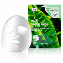 3W CLINIC, Fresh Green tea Mask Sheet - Тканевая маска для лица Зеленый чай (1 шт.)